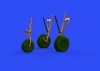 Eduard 648521 P-38F/ G undercarriage legs BRONZE 1/48 TAMIYA
